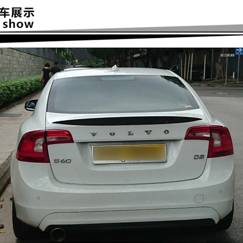 Задний спойлер для Volvo S60 из углеродного волокна багажника 2014 2015 2016 2017 S60|trunk wing|spoiler