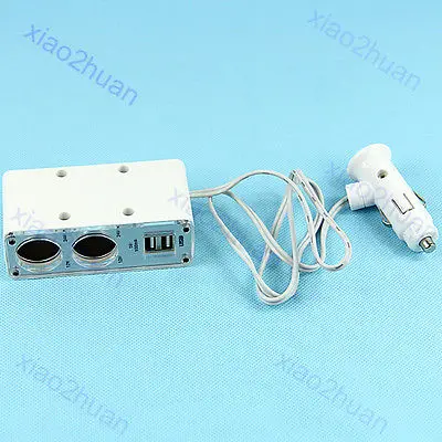 Двойной USB порт 2-полосная розетка для автомобильного прикуривателя Разветвитель