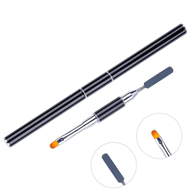 mybormula 1 Dual-ended Builder UV& Poly Gel Nail Brush Poly Gel Brush Tool For Acrylic UV Nail Tips Extension& Building