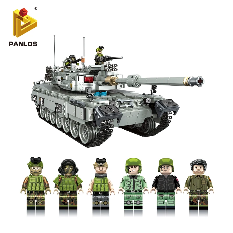 Panlos 2311 шт. Танк строительные блоки кирпичи военные военная армия конструктор