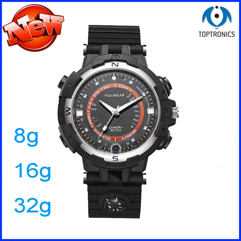 Новинка 2017 года открытый Smart Watch с Компасы WI FI Remote Control P2P управления LAN HD видео