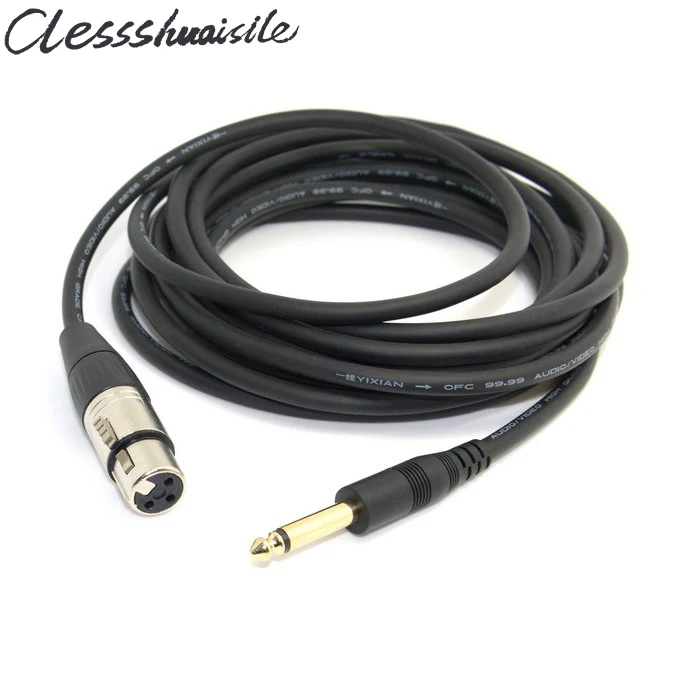 50 шт./лот 15 футов 5 м XLR 1/4 &quotстерео профессиональный микрофон PA аудио кабель Шнур