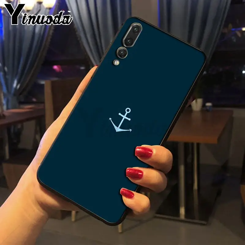 Yinuoda морской тату синяя лодка якорь арт Новинка чехол для телефона Fundas huawei p20 pro