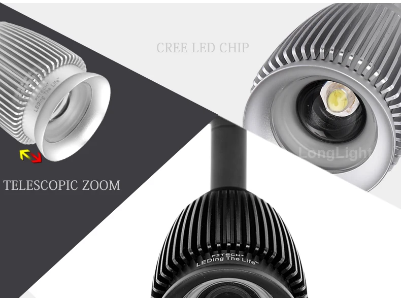 Новый прожектор поверхностного монтажа Zoom Spot Led Light Cob Cree Chip 3W 3000K 4000K 6000K для подсветки музейных витрин 110V 220V.