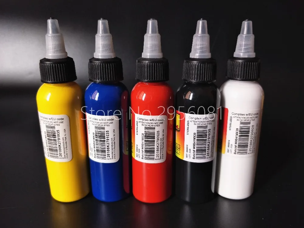 

5pcs tattoo ink permanent makeup pigment mix colors tattoo ink kit 60ml(2OZ) tattoo body paint set