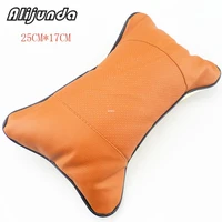 2pcs artificial leather neck headrest breathable car pillow for porsche 911 918cayennemacanmacan spanameracaymancarrera