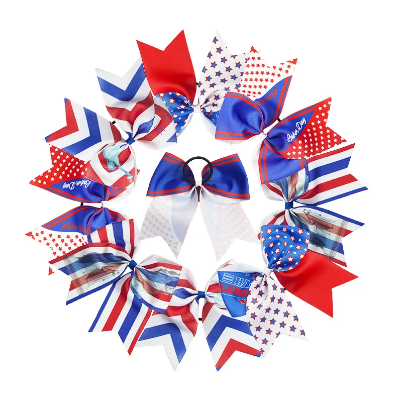 8 ''большой 4 июля банты ручной работы американский флаг патриотические
