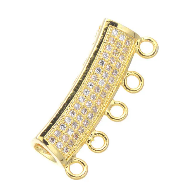 Новая Популярная Ювелирная трубка микро проложить латунь CZ Кристалл европейские