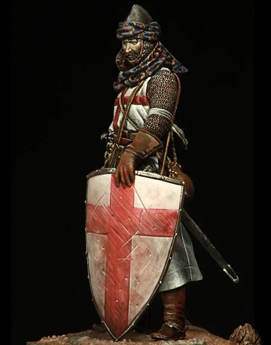 Масштаб 1/24 фигурка из смолы Templar Knight 75 мм|Наборы для сборки моделей| |