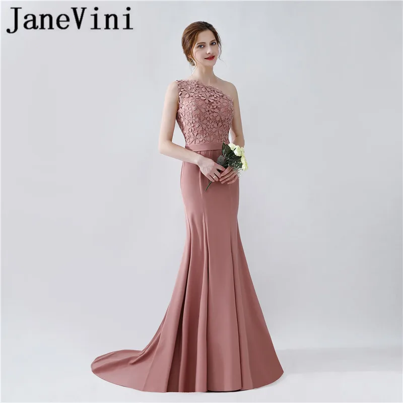 JaneVini атласные платья Русалочки для матери невесты 2018 кружевное длинное