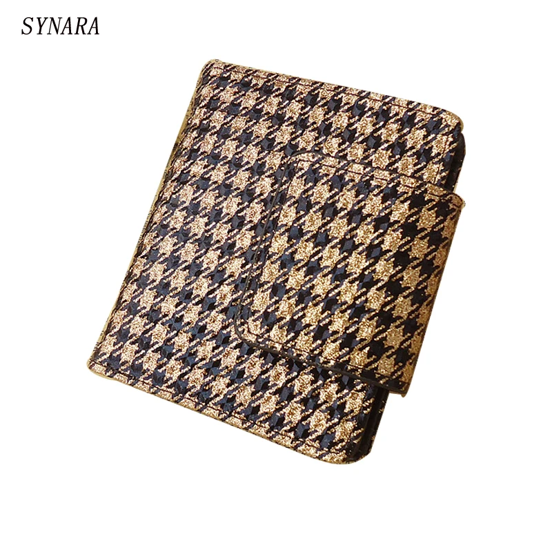 Женский кошелек маленький короткий из натуральной кожи сетчатый Кошелек для