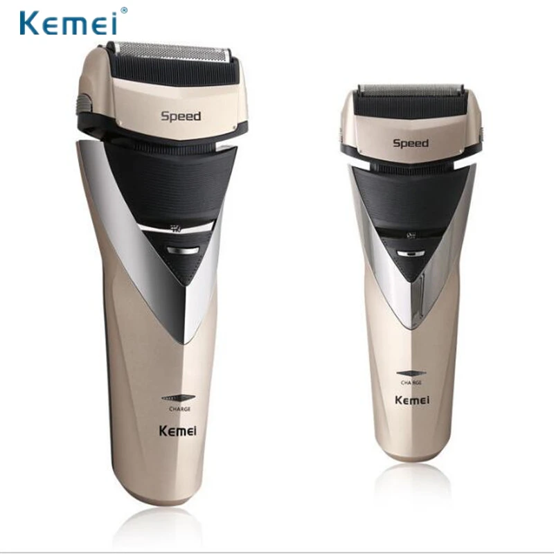 Новая мода Kemei Перезаряжаемые Бритвы электробритвы Triple Blade бритья