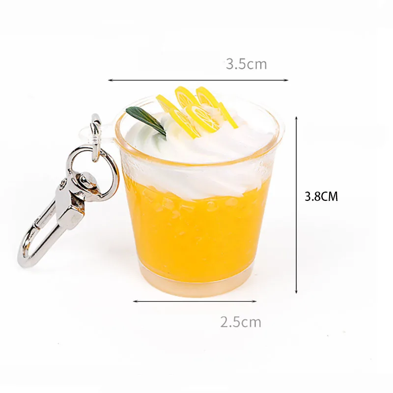 Брелок для ключей с имитацией еды мороженого женщин и мужчин из акрила ручной