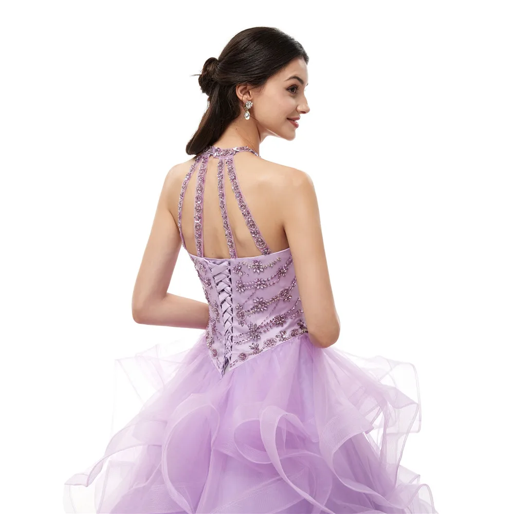 Очаровательные сиреневые платья jaevini для Quinceanera длинное бальное платье с лямкой