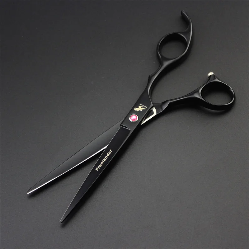 7 дюймов Профессиональные черные ножницы для ухода за собакой набор 3 шт./компл.