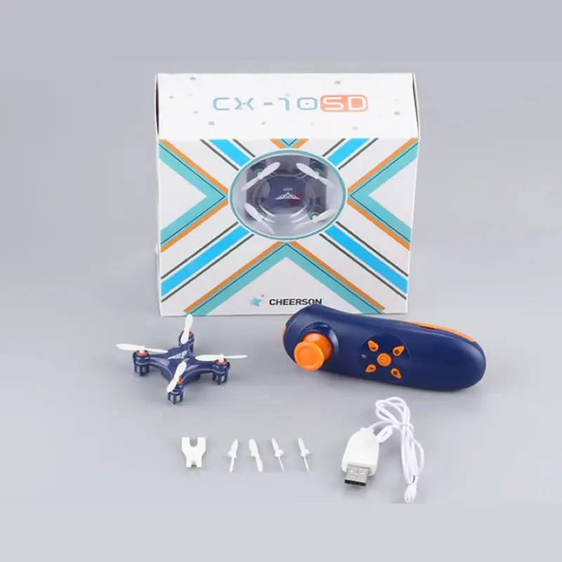 Cheerson CX-10SD Quadcopter Dron 2.4G 4CH 6 Axis RC Helicopter Drone Professional with LED Lights Altitude Hold G-sensor Toys | Игрушки и