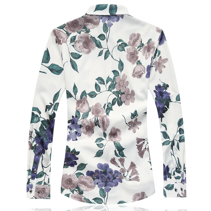 2021 модная мужская рубашка с длинным рукавом Гавайская быстро сохнет размера плюс