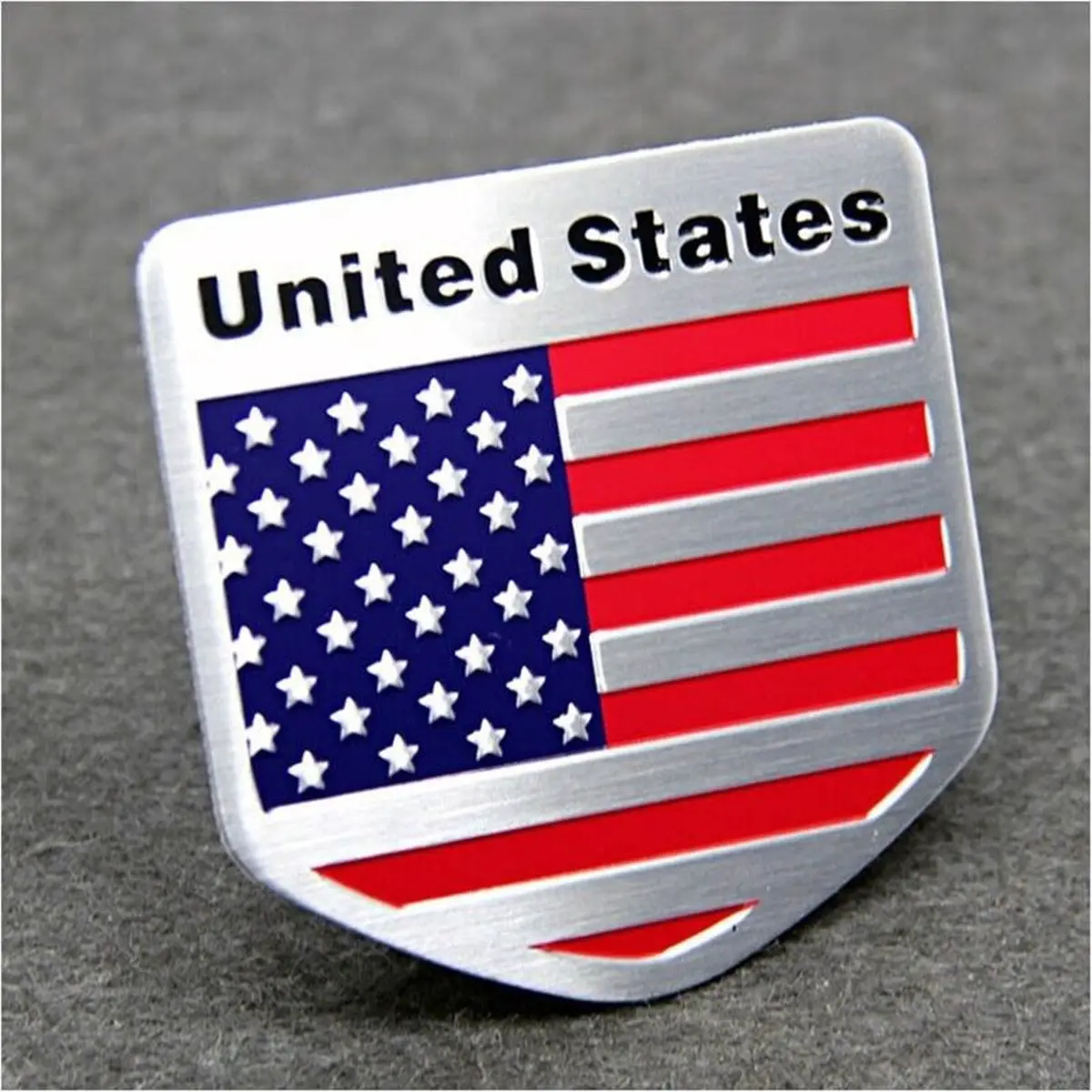 3D металлический сплав США американский Американский флаг наклейка логотип