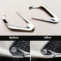 for toyota camry 2015 2016 2017 abs chrome car front fog lampshade cover trim car styling accessories 2pcs