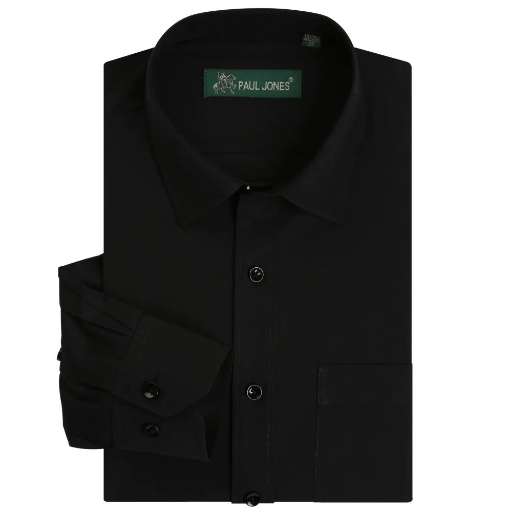 

Classic Solid Color Long Sleeve Mens Shirt Wrinkle Resistant Casual Business Formal Shirts Camisa Hombre Brand High quality