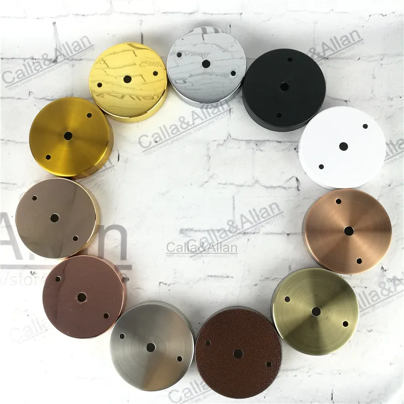 Sample Order D100mm*h20mm Antique Brass Rose Gold 11 Color Finished Iron Ceiling Plate