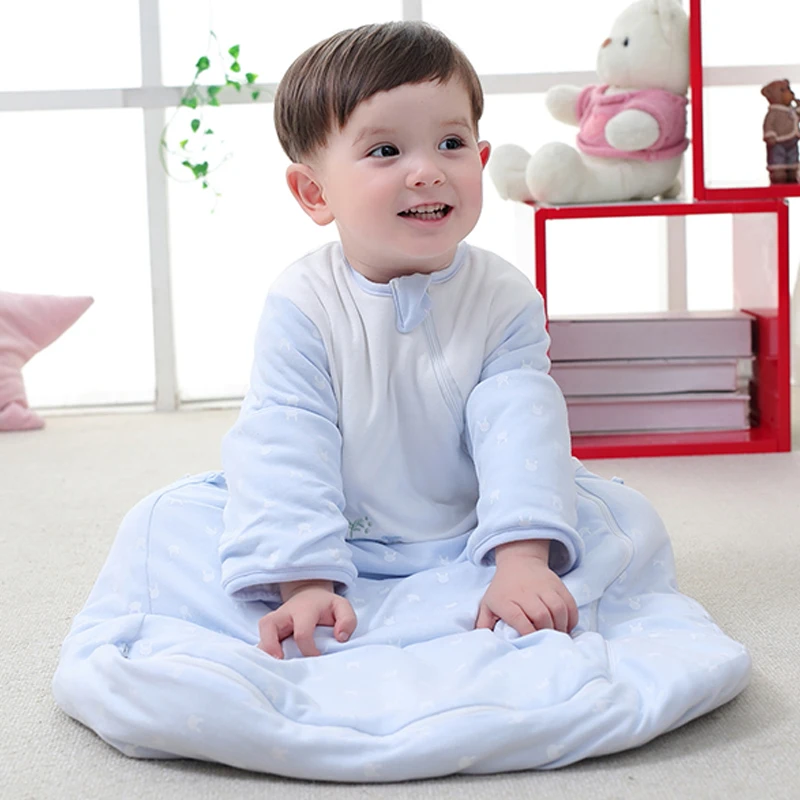 Infant sleeping bag Baby long sleeve envelope Breathable non-fluorescent newborn anti-kick is by children |