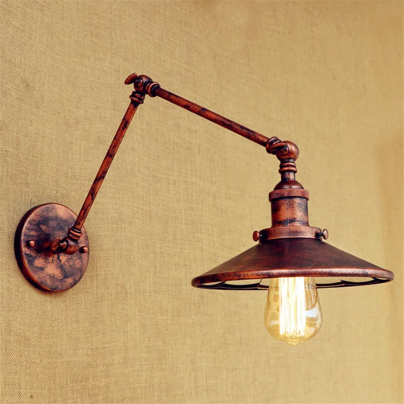 Лофт стиль двойной длинной руки Эдисона бра промышленный винтажный светодиодный