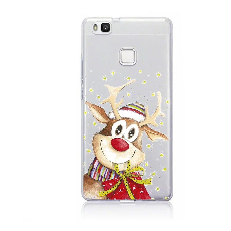 For Huawei P20 Lite Case mate 10 lite P smart p9 p10 mini p8 2017 New Year Christmas Tree Soft Cover Shell |
