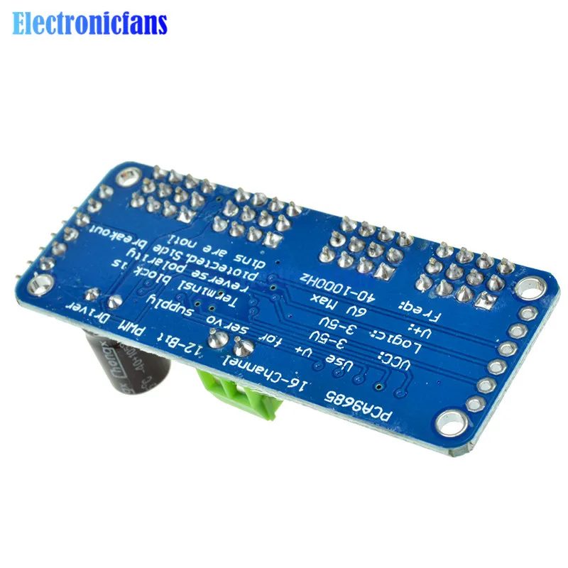 I2C 16 каналов сервопривод модуль PCA9685 для Arduino Raspberry Pi 12 битов ШИМ робот Servo Щит 5- 10 В