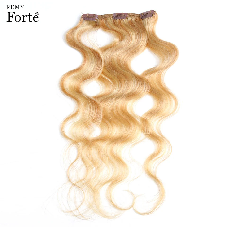 Накладные Человеческие волосы Remy Forte P27/613 613 пианино светлые человеческие зажим 7