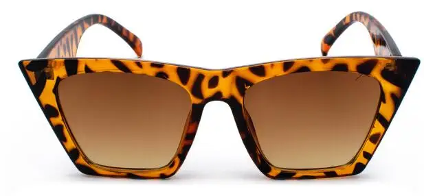 leopard Женские солнцезащитные очки больших размеров с большой оправой, квадратные брендовые дизайнерские винтажные мужские модные солнцезащитные очки UV400 - Цвет линз: leopard