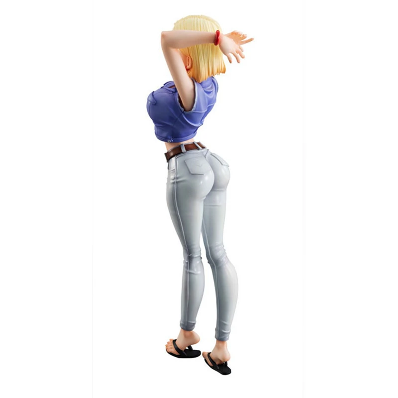 20cm Anime Dragon Ball Z Glitter &amp Glamours Android NO. 18 Lazuli Jeans Ver PVC Action Figure Collection doll Model sexy Toys | Игрушки и