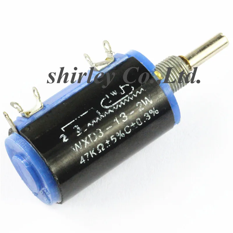 Connectors WXD3-13-2W 100 200 220 470 680 1K 2.2K 3.3K 4.7K 5.6K 6.8K 10K 22K 33K 47K 100KOhm WXD3-13 2W Wirewound Potentiometer |