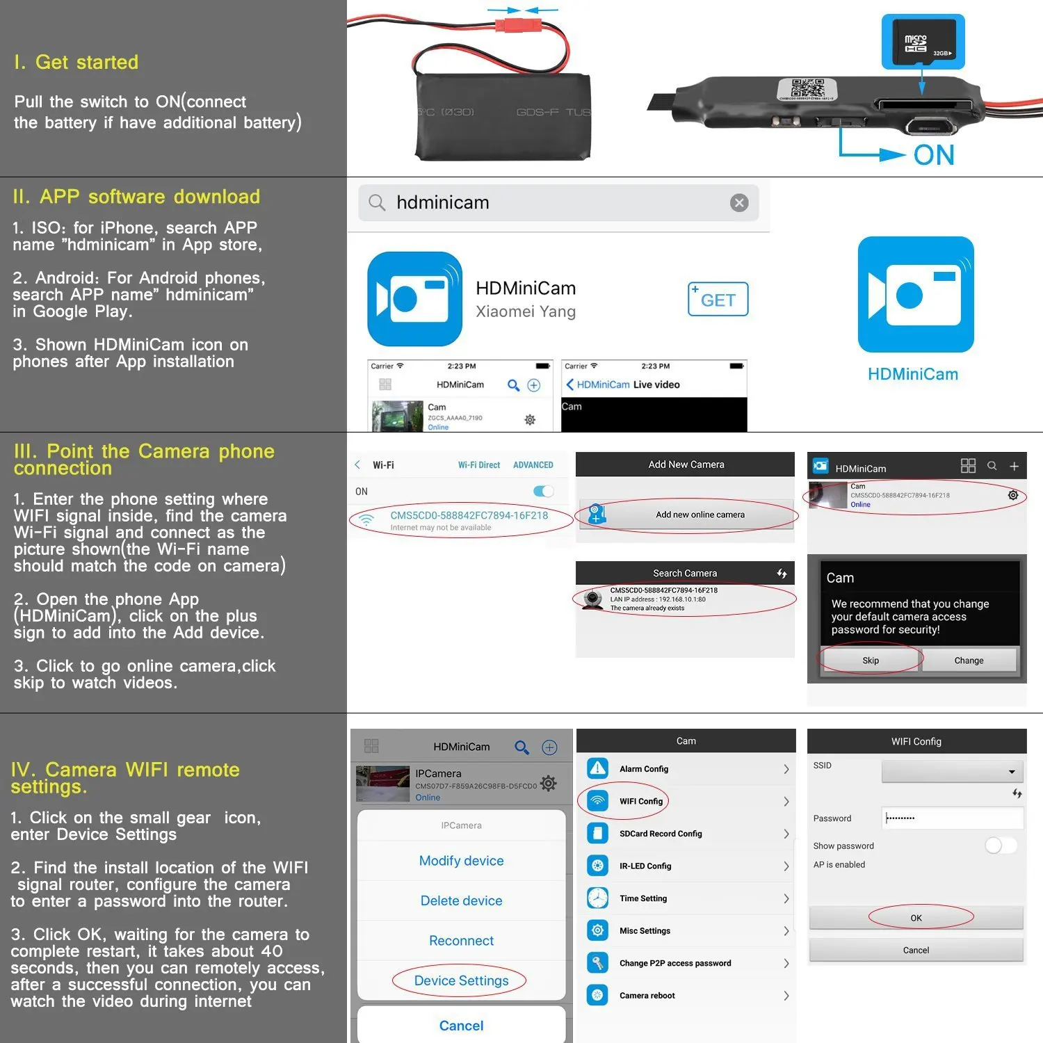 Новые 1080P Full HD H.264 ультра мини WI-FI Гибкая камера Видео Аудио Регистраторы движения камера-регистратор с датчиком движения IP P2P