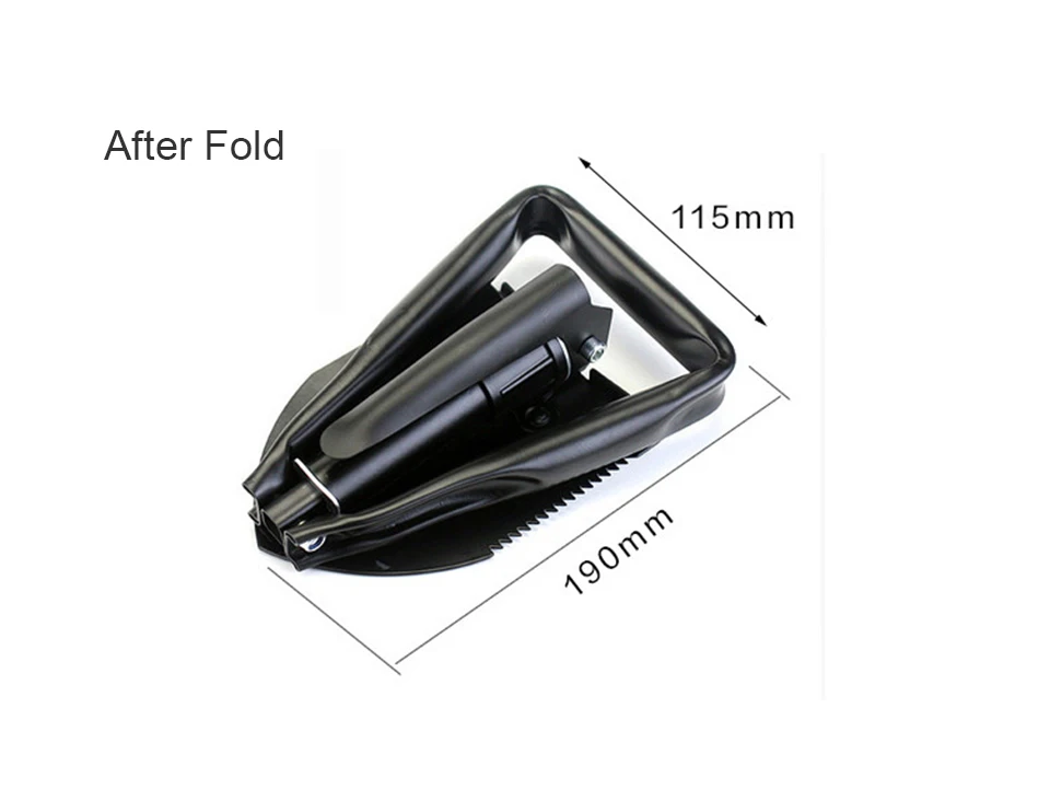 Multifunctional Car Winter Foldable Small Hoe Iron Crowbar Shovel Outdoor Emergency Bammer- 46.5*11.5cm Middle