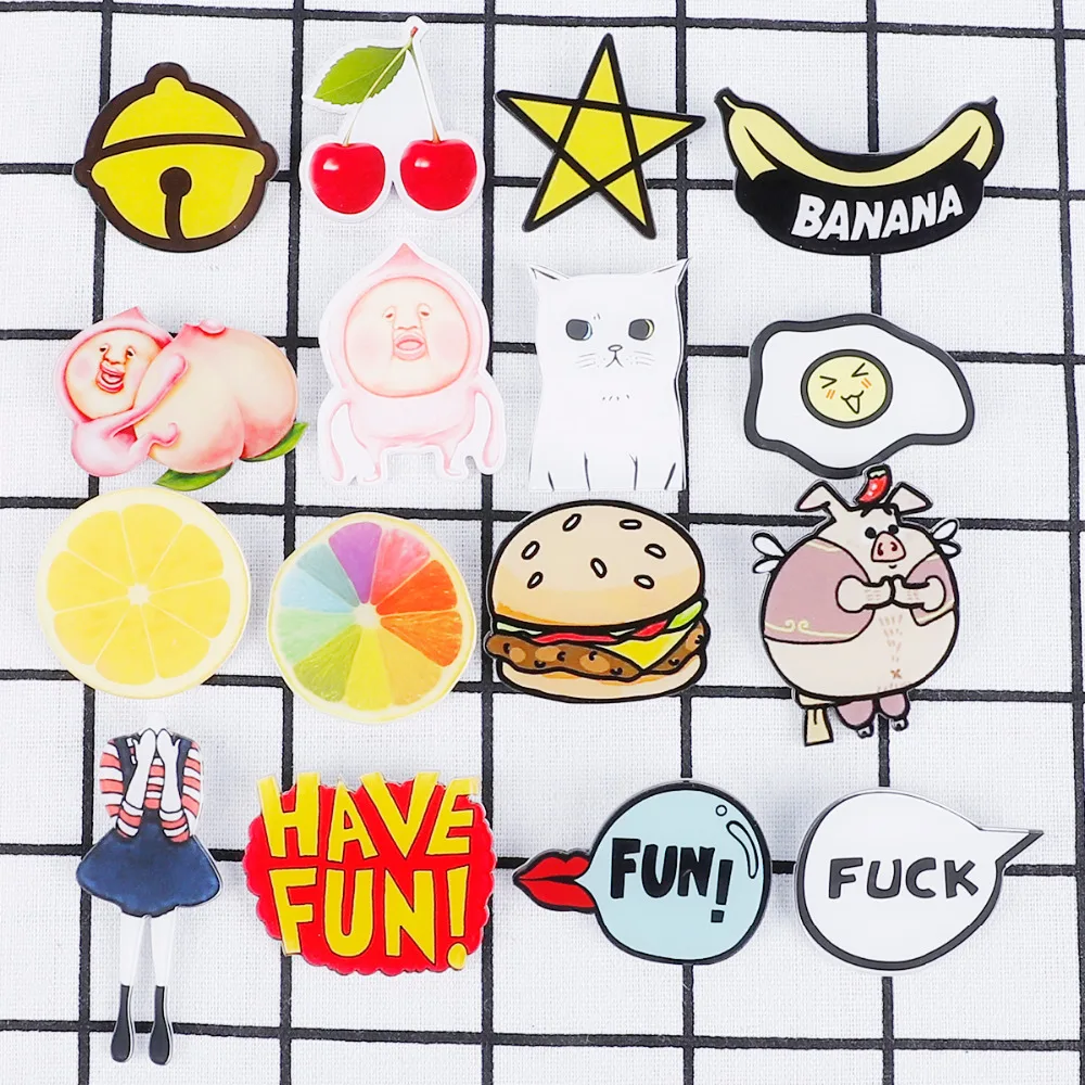 1 шт. Harajuku значок акриловая брошь значки с героями мультфильмов для одежды на