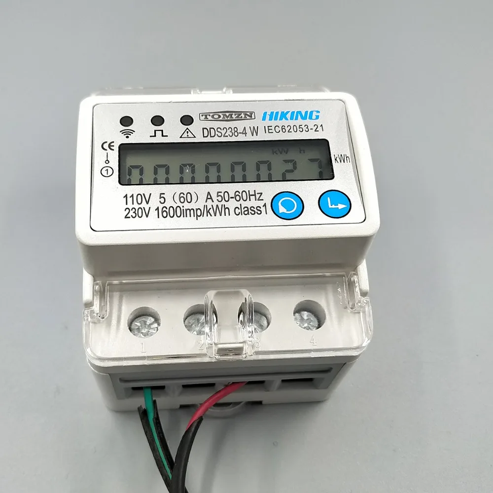 5(60) A 110V 230V 50HZ 60HZ однофазный din-рейка WIFI умный счетчик энергии кВтч Защита от перенапряжения тока RS485