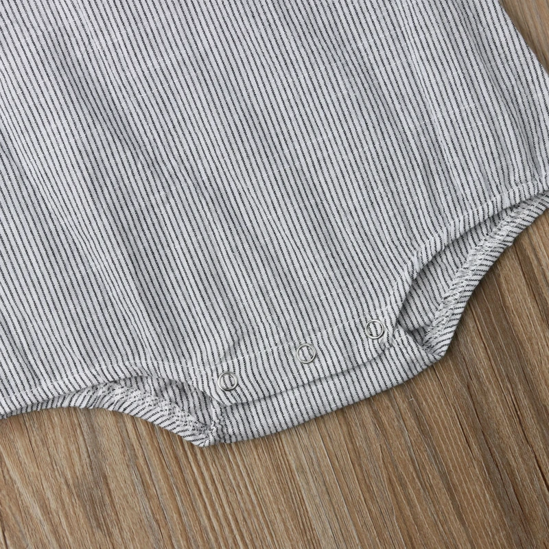 Новинка детские комбинезоны в полоску с оборками и рукавами на пуговицах Одежда