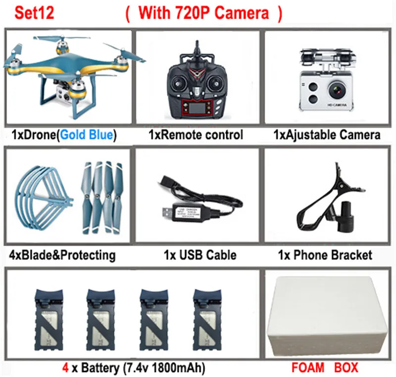 K10 gps 5G Wifi FPV RC Дрон с регулируемой камерой 720 P/1080 P 25 минут время полета низкая мощность возврат вертолет RC Квадрокоптер игрушки - Цвет: Set12