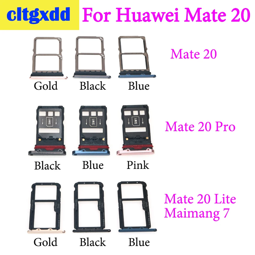 Cltgxdd для Huawei Mate 20 lite / Maimang 7 mate20 Pro держатель Micro Sim карты слот лотка сменные