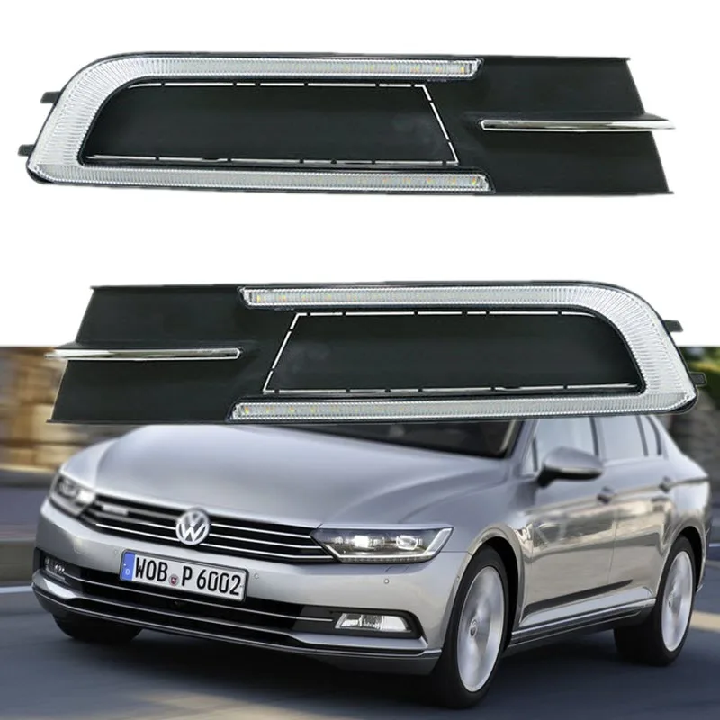 Стайлинг автомобиля для Volkswagen Passat Россия 2015 DRL светодиодсветодиодный дневные