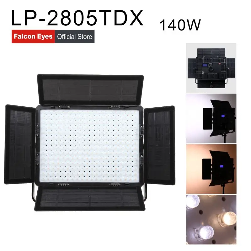 Falconeyes 140 Вт двухцветный видео свет Led панель камера Cri95 с Dmx512 система затемнения