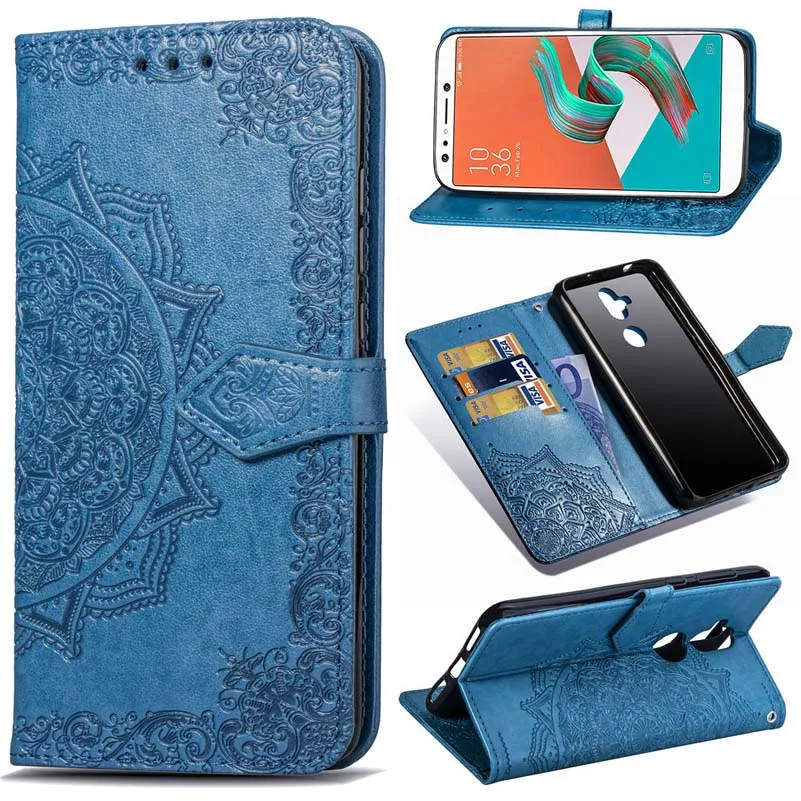 Befospey Luxury Elegant Mandala Flower Floral Pu Leather Phone Case For Asus 2 5.5 ZC520TL ZE551ML Max Pro ZB631KL M2 ZB663KL | Мобильные