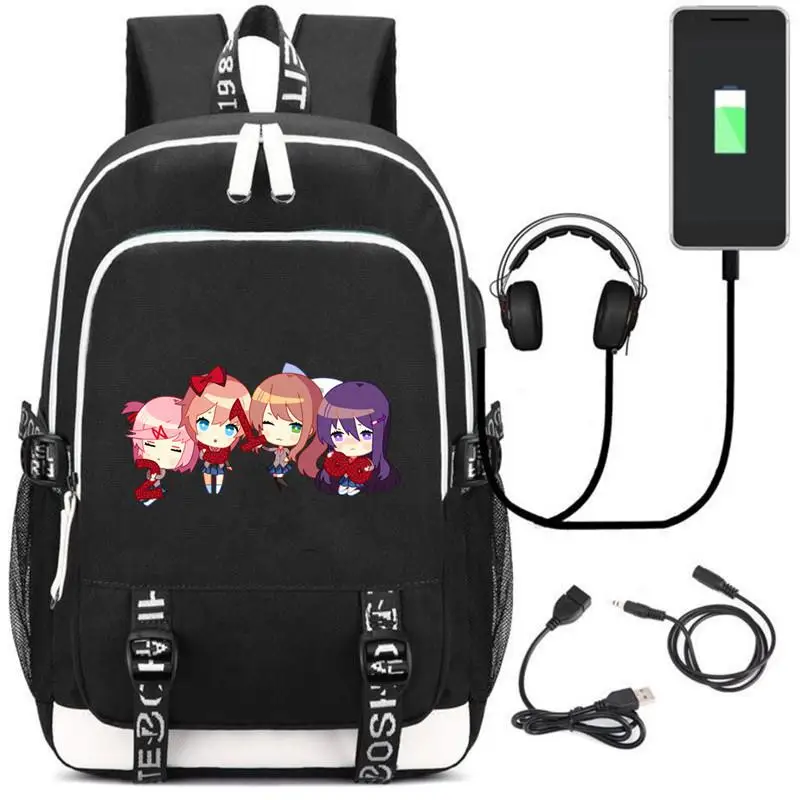 Новинка, Doki, Клубные рюкзаки monika, usb зарядка, для мужчин, wo, мужской рюкзак сумка через плечо, школьная сумка, дорожная сумка для ноутбука, рюкзак - Цвет: 2