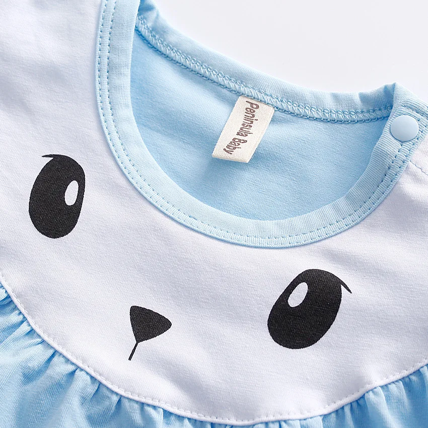 Детские Обувь для девочек комбинезон летние милые короткий рукав Комбинезоны