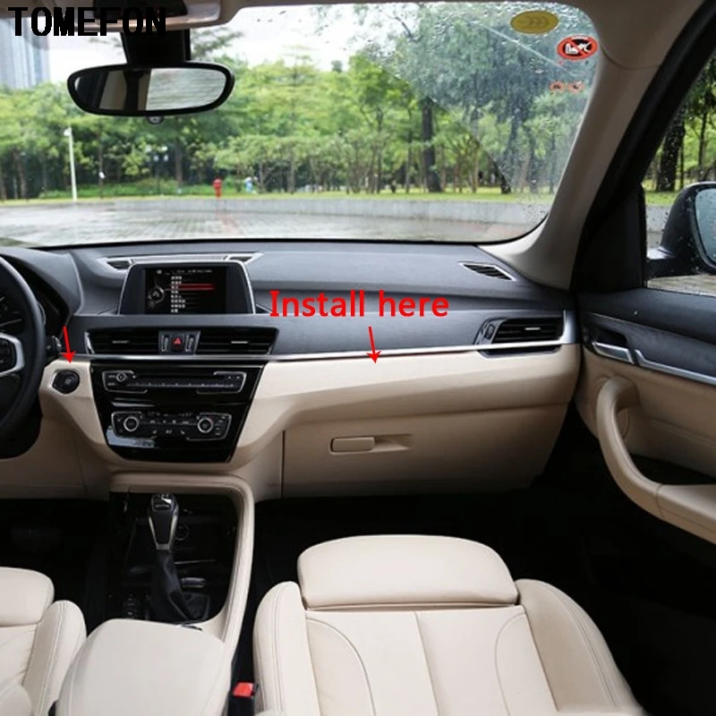 TOMEFON для BMW X1 F48 2016 2017 2018 LHD ABS дерево Краски подкладке спереди Шестерни
