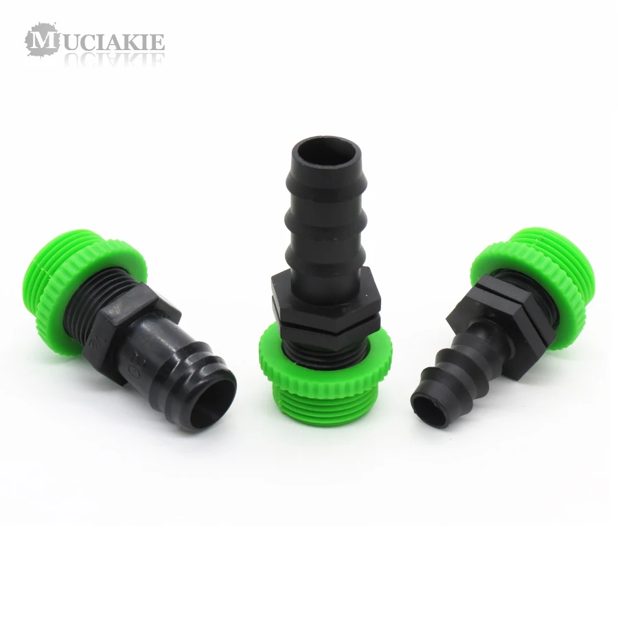 MUCIAKIE 2PCS DN16 DN20 Barb Connector to1/2'' Male Thread Convert to 3/4'' Male Adapter Hose Tubing Garden Irrigation Adaptors images - 6