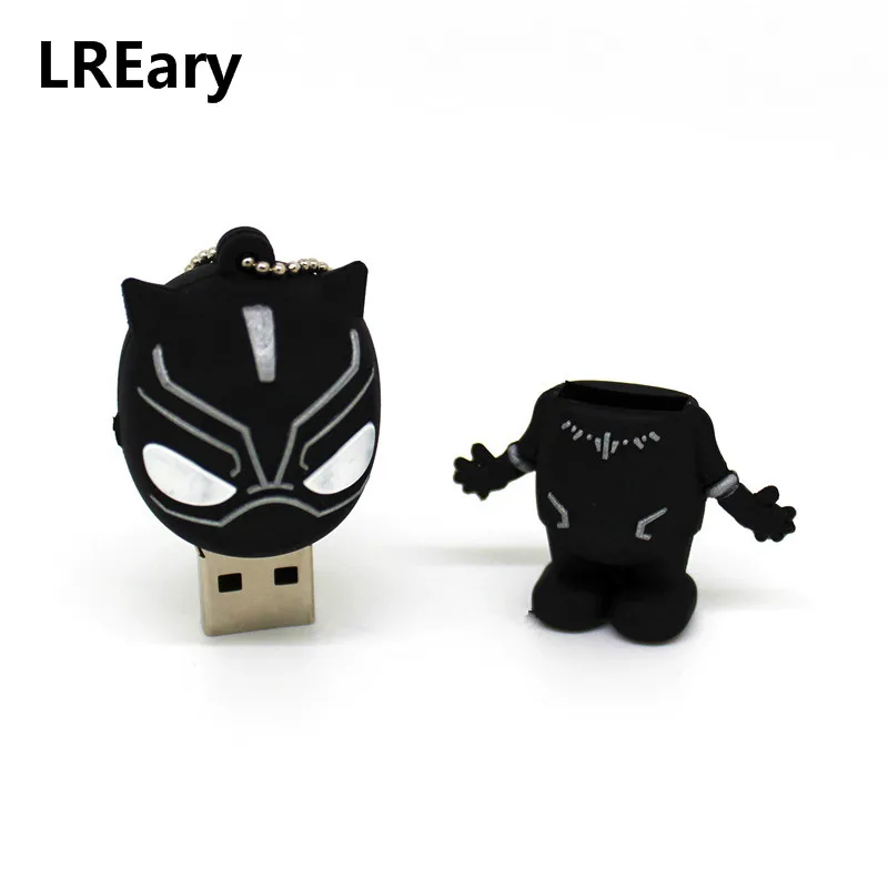 С принтом персонажей из мультфильмов черного пантера флеш-диск USB 2 0