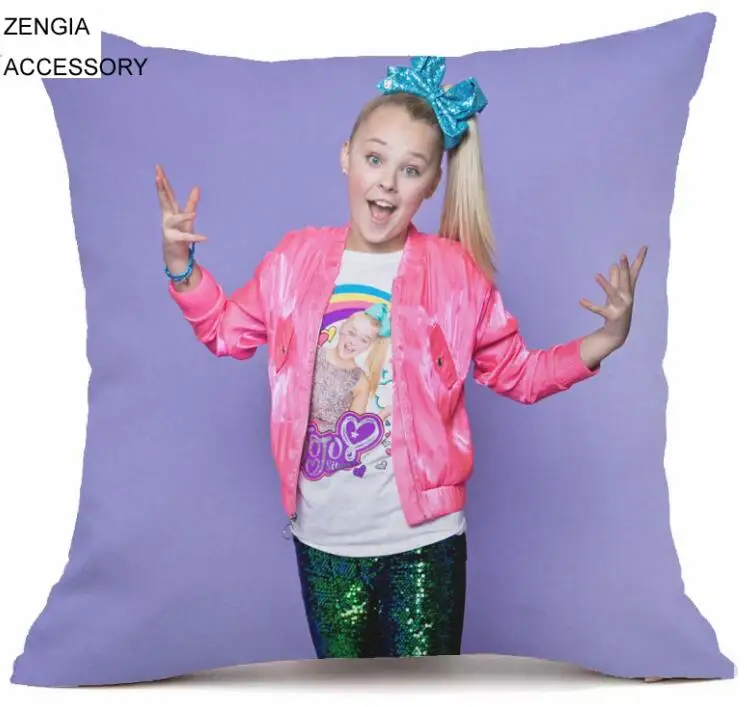 ZENGIA JoJo Siwa Наволочка на подушку размером 45*45, декоративная девочка Подушка Чехол Наволочка из полиэстера для декоративной диванной подушки детские подушки - Цвет: 12