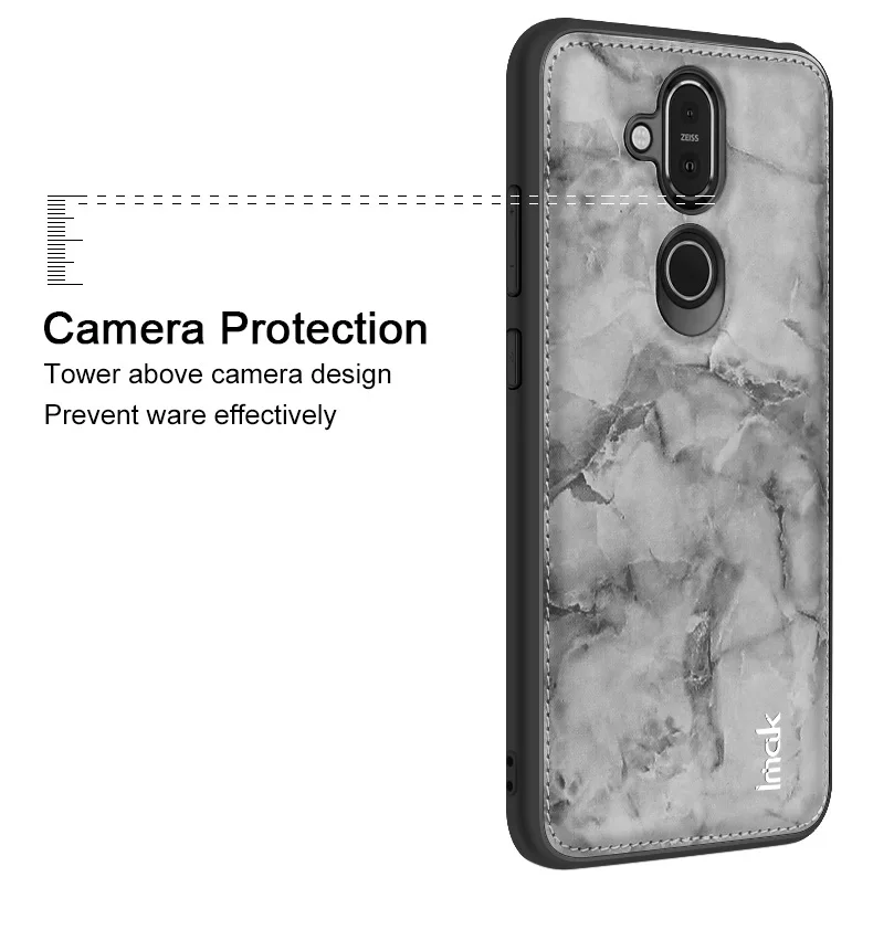 IMAK Для Nokia 8,1 чехол для Nokia X7 тканевое покрытие+ ПК+ ТПУ повышенной прочности и защищенности противоударный с рамки противоударный роскошный чехол-накладка для телефона чехол-Броня защитный щит